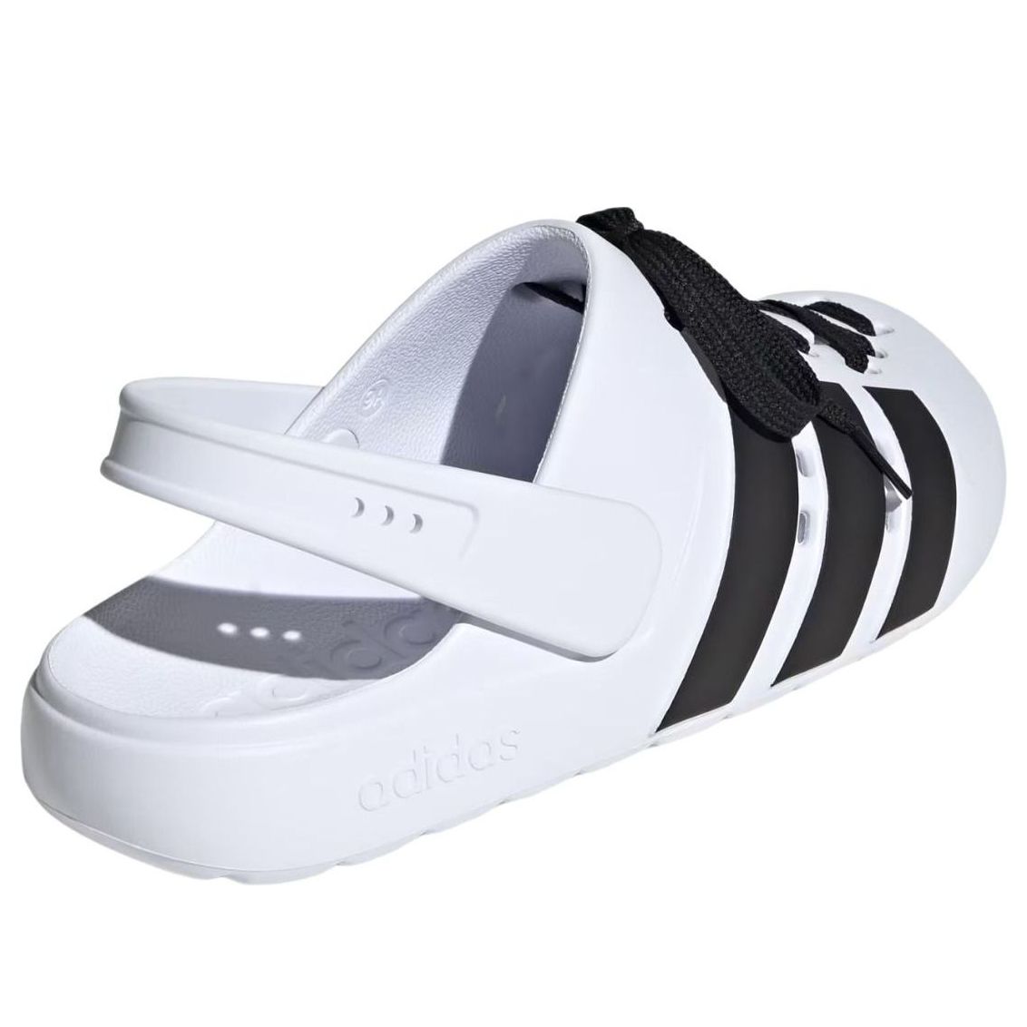 adidas Adilette Clog 2.0 'White Black' JR4027