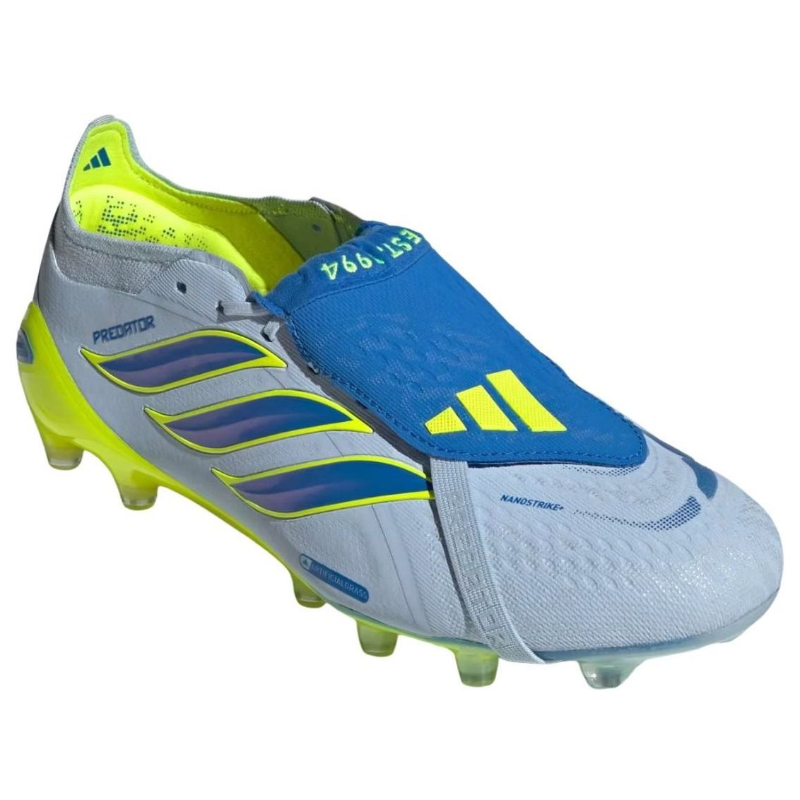 adidas Predator Elite Fold-Over Tongue AG 'Crystal Sky Ray Blue Solar Yellow' JR5900