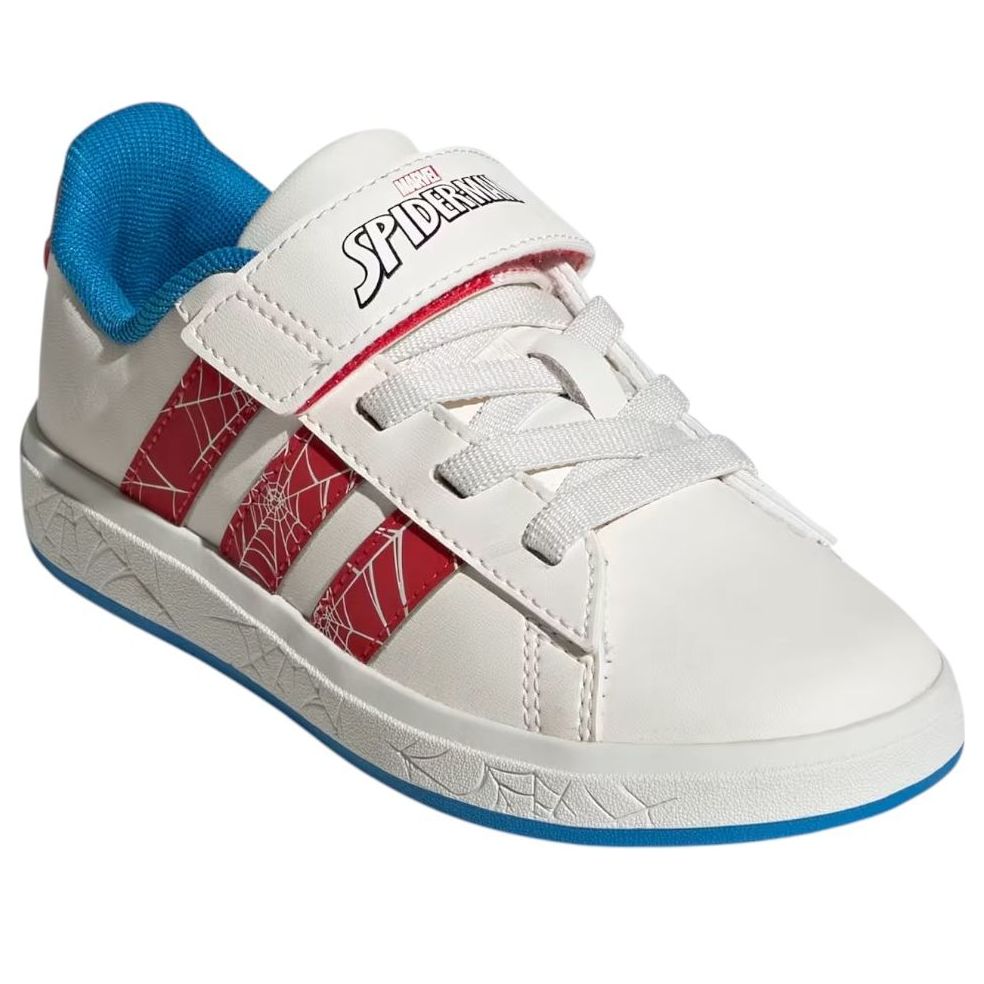 (GS) adidas x Marvel Spider-Man Grand Court 'Cloud White Pure Ruby' JS0778