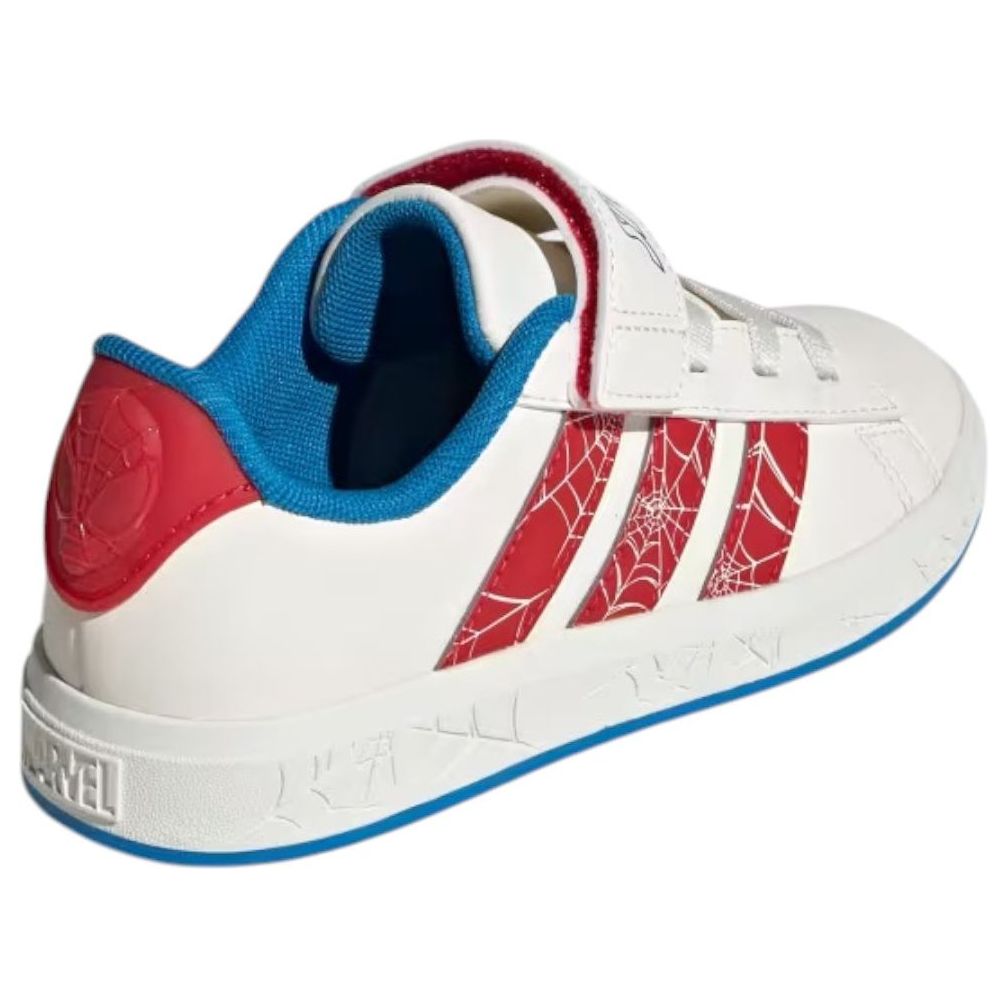 (GS) adidas x Marvel Spider-Man Grand Court 'Cloud White Pure Ruby' JS0778
