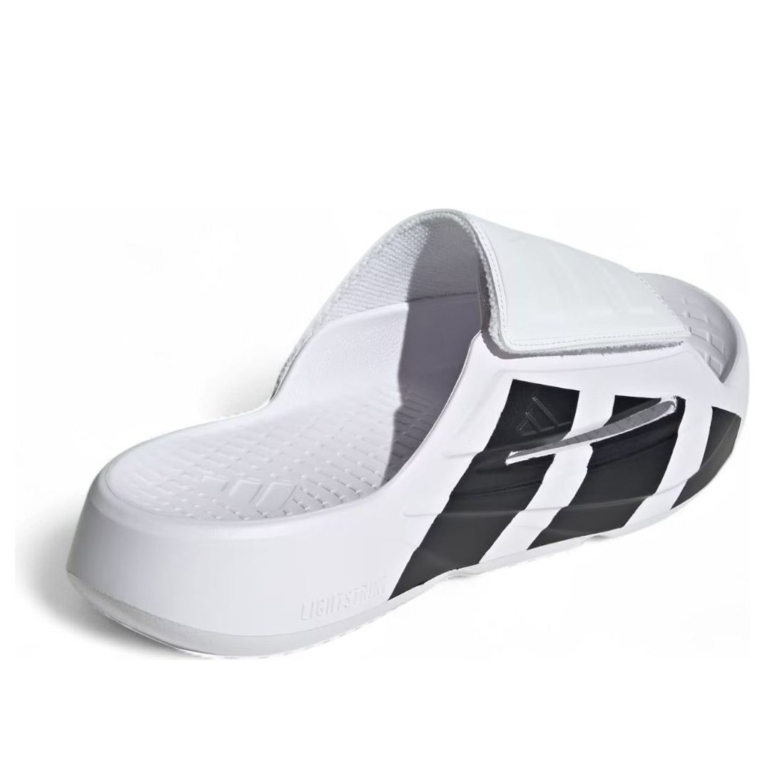 adidas Lightblaze Slides Asia Sizing 'White Black' JS3584