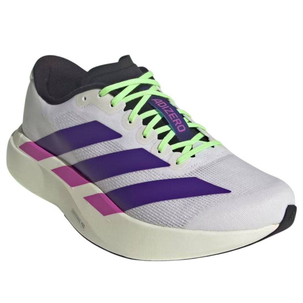adidas Adizero Evo SL 'White Collegiate Purple Lime Burst' JS4495
