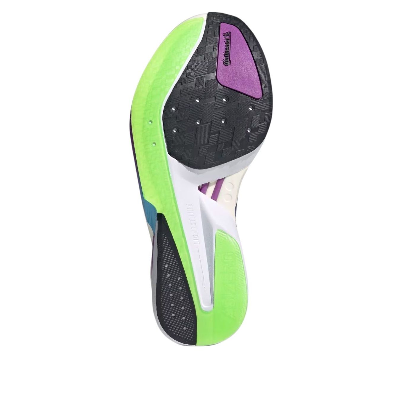 (WMNS) adidas Adizero Boston 13 'White Collegiate Purple Lime Burst' JS4953