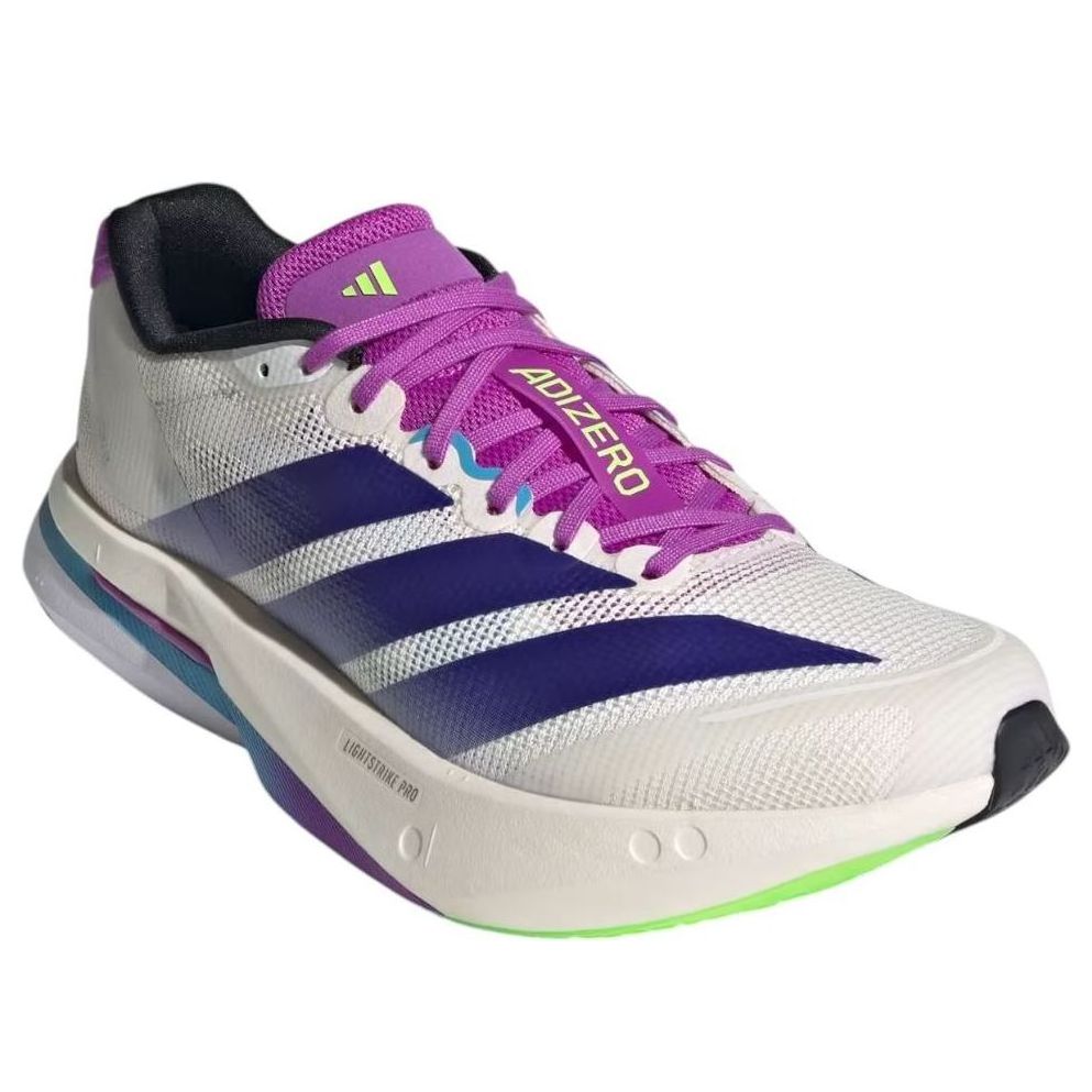 (WMNS) adidas Adizero Boston 13 'White Collegiate Purple Lime Burst' JS4953
