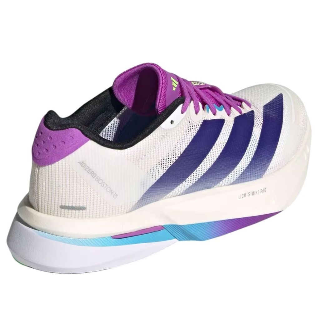 (WMNS) adidas Adizero Boston 13 'White Collegiate Purple Lime Burst' JS4953