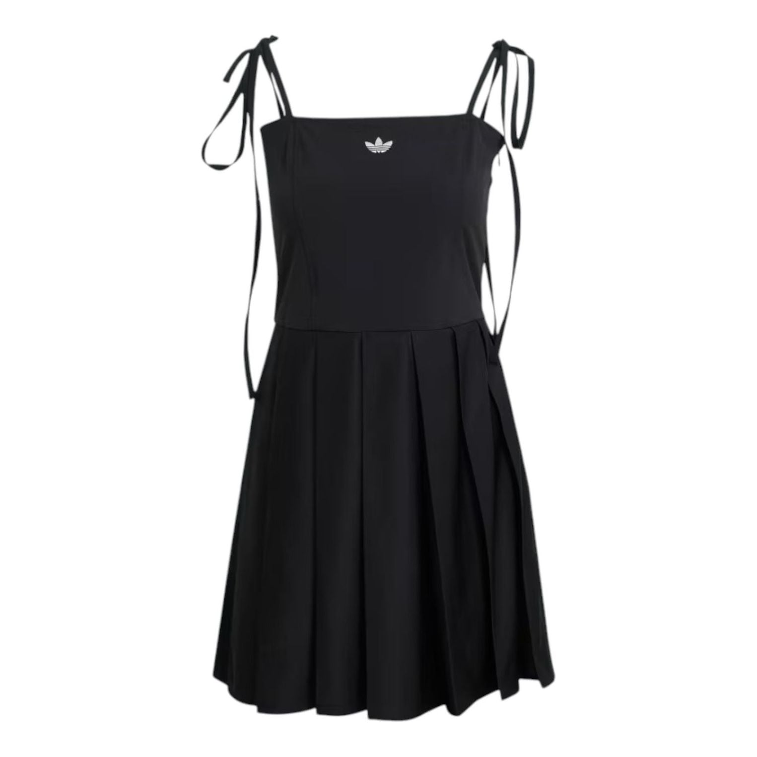 (WMNS) adidas Ribbon Pleated Mini Dress Asia Sizing 'Black' JW0115