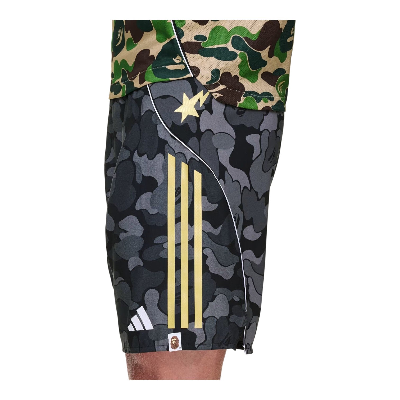 adidas x BAPE FB Slim-Fit Shorts 'Black Grey' KB2204