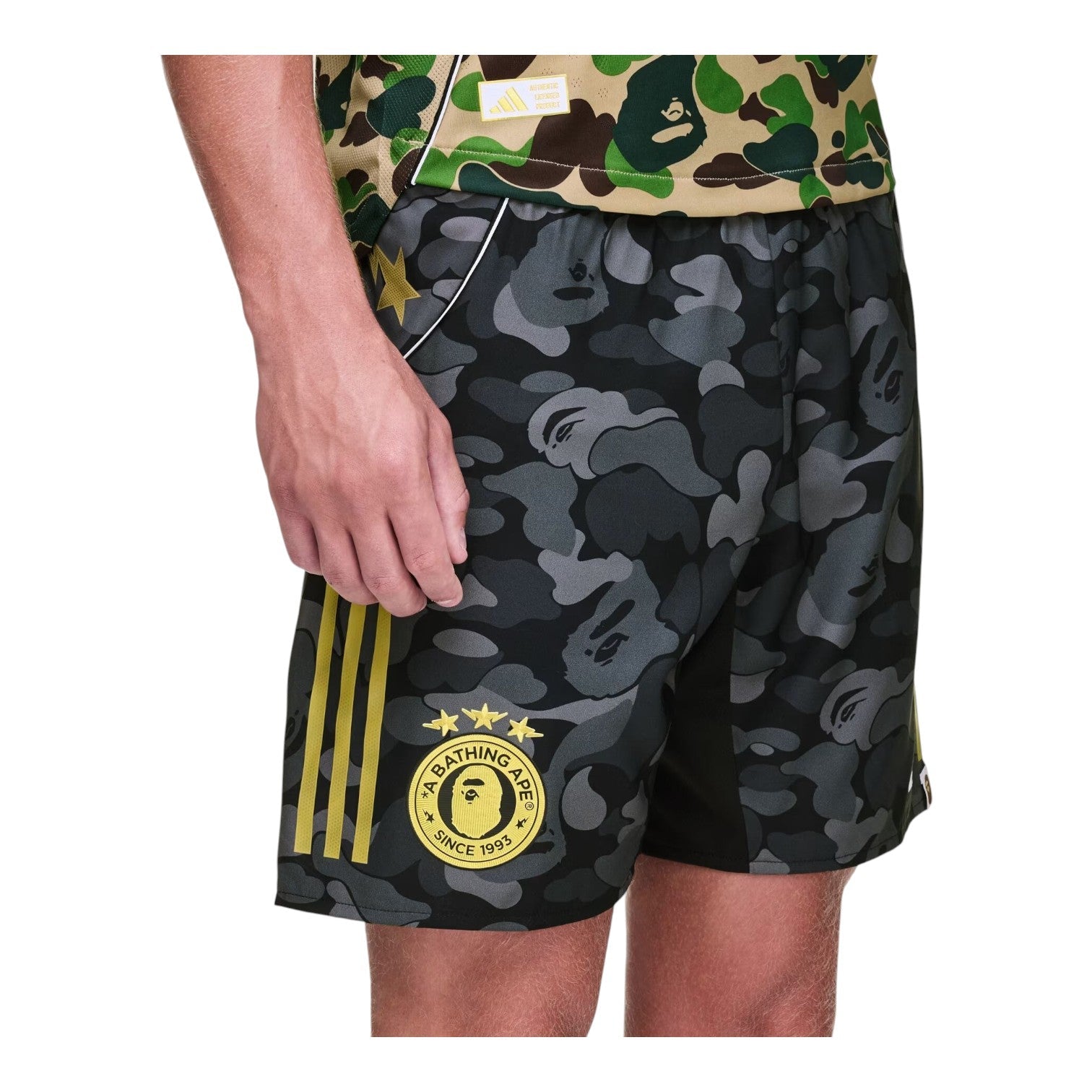 adidas x BAPE FB Slim-Fit Shorts 'Black Grey' KB2204
