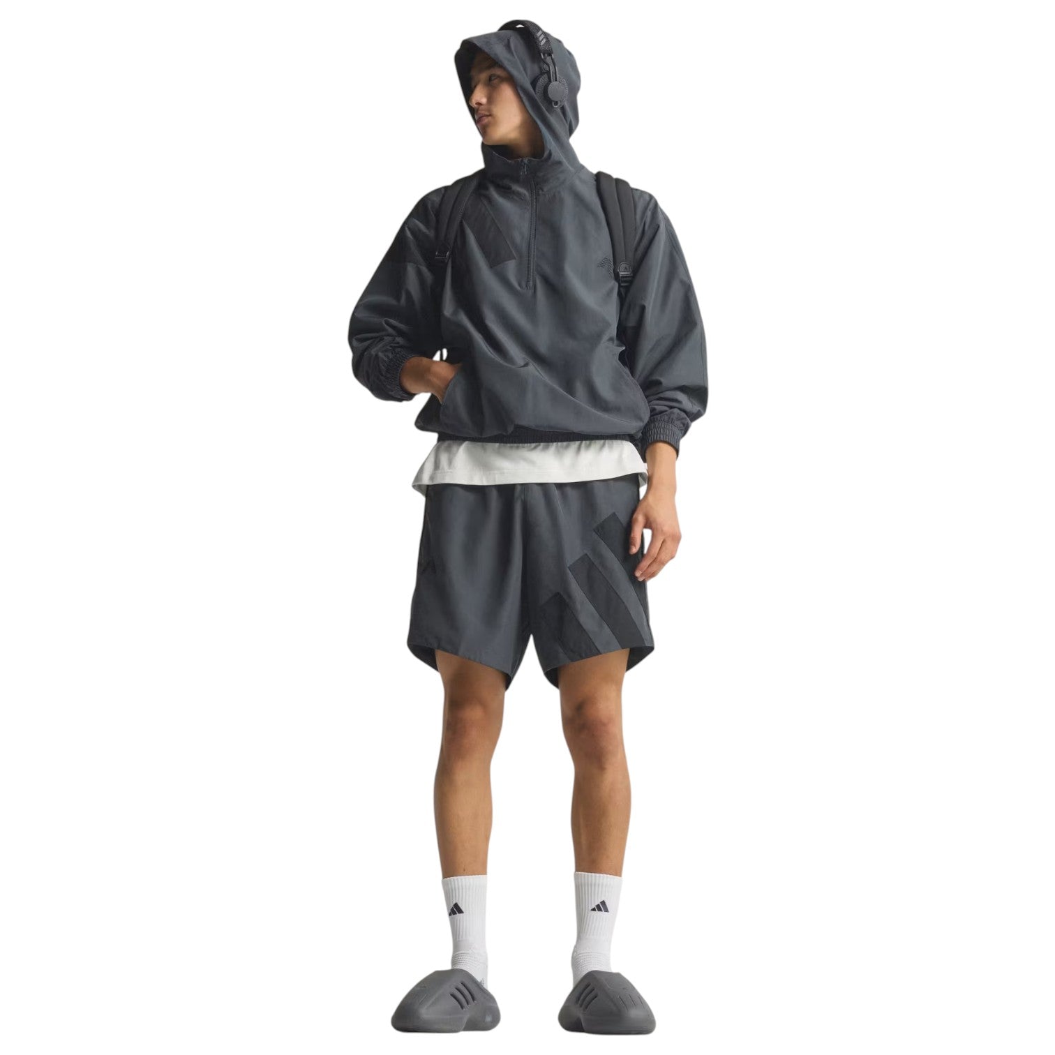 adidas Anthony Edwards Foundation Shorts Asia Sizing 'Carbon' KC1612