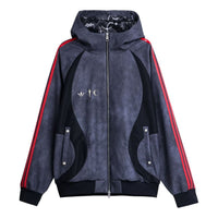 adidas x THUG CLUB TEAMGEIST Faux Leather Jacket Asia Sizing 'Black Antique Silver' KC2222