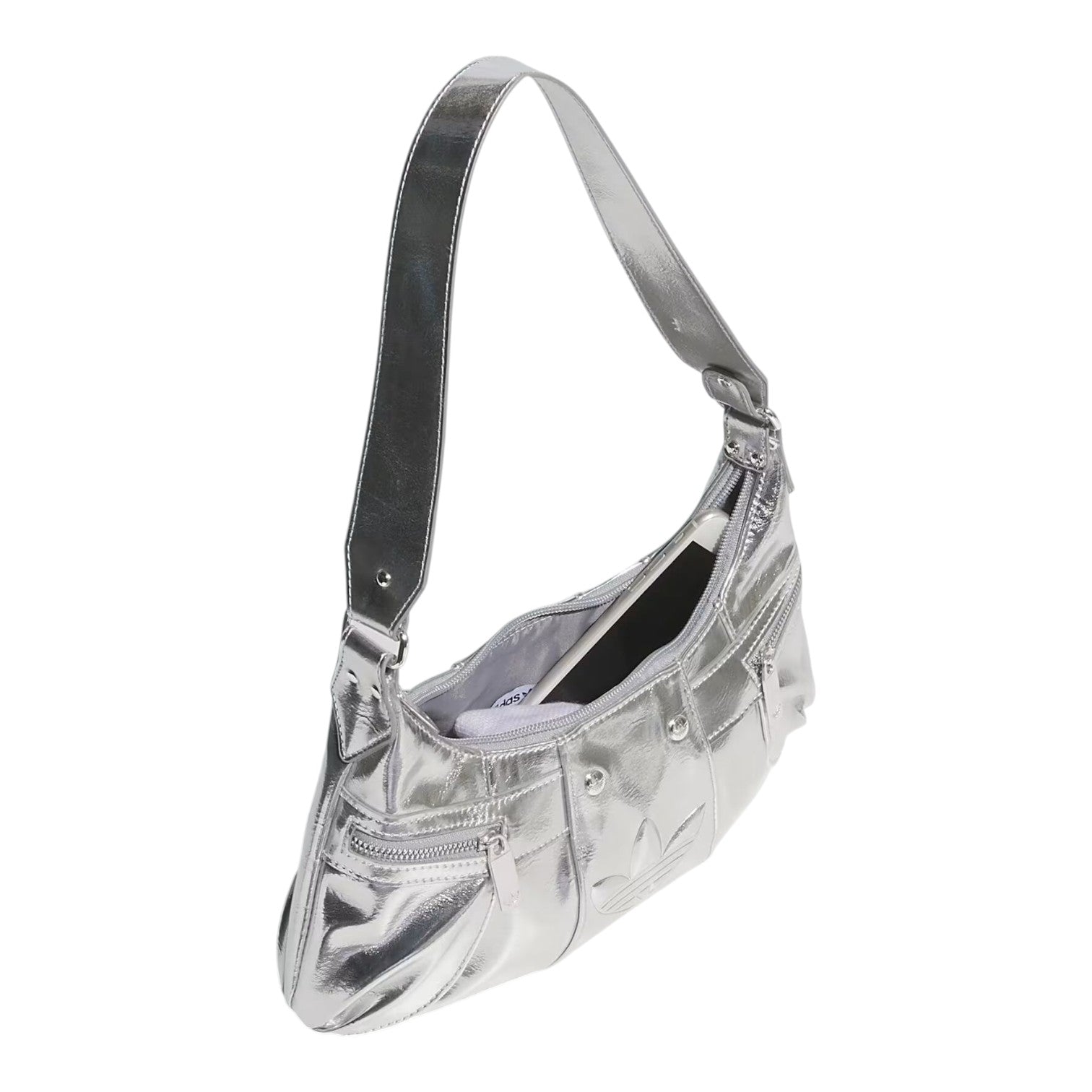 (WMNS) adidas HOBO PU Leather Bag 'Silver' KC2771