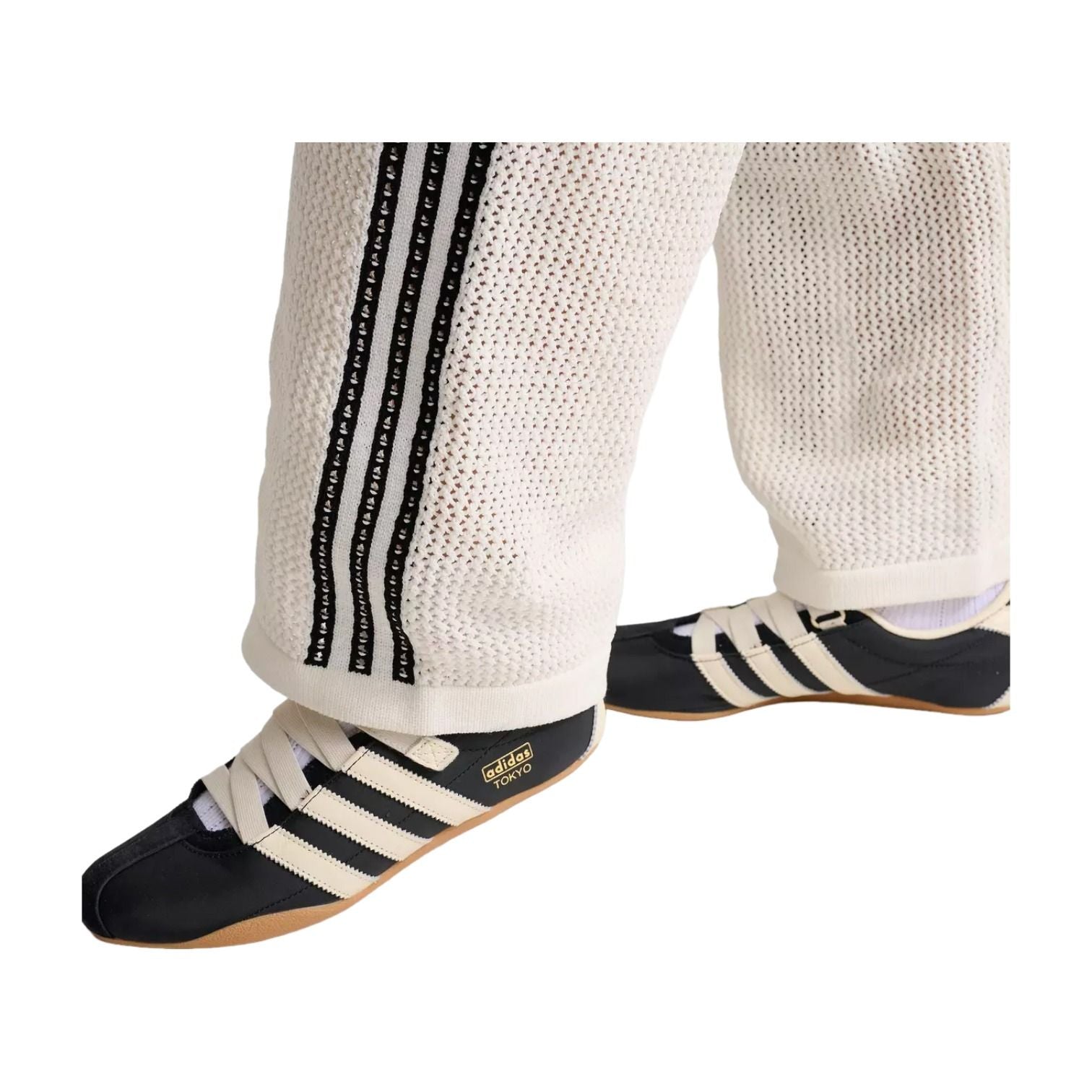 (WMNS) adidas Originals Knitted Crochet Firebird Track Pants Asia Sizing 'Off White' KC6493