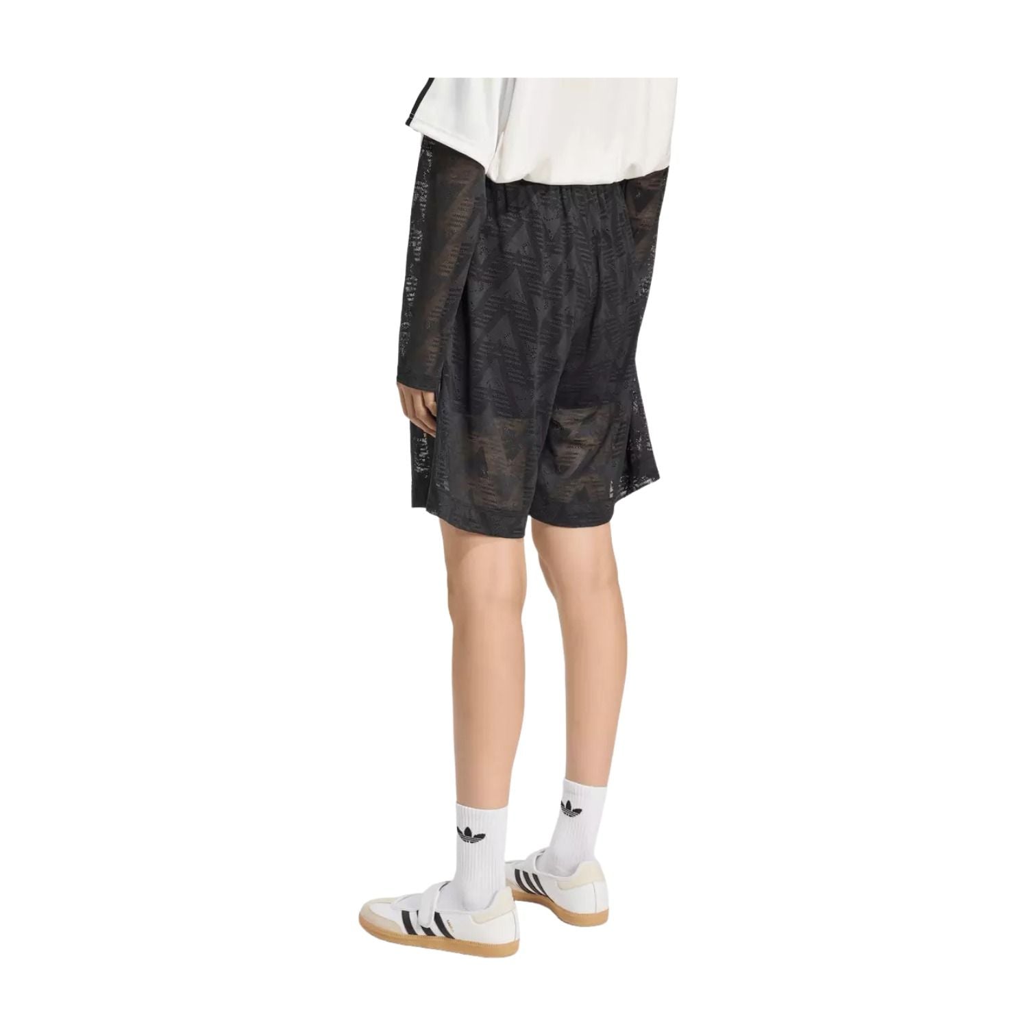 (WMNS) adidas Lace Jacquard Shorts Asia Sizing 'Black' KD0347
