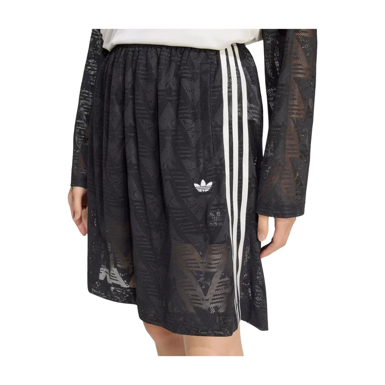 (WMNS) adidas Lace Jacquard Shorts Asia Sizing 'Black' KD0347