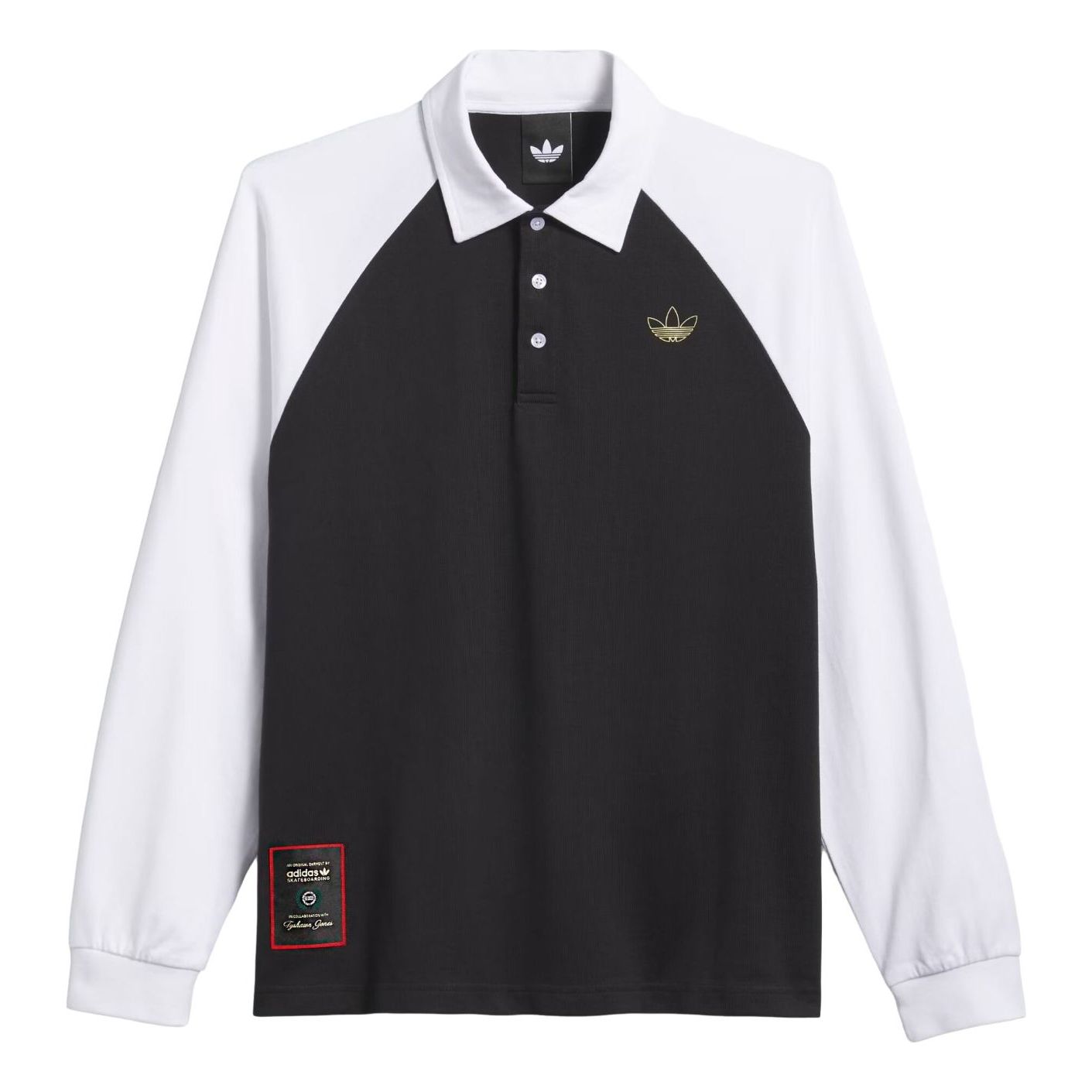 adidas Skateboarding x Tyshawn Rugby Shirt 'Black White' KE7012