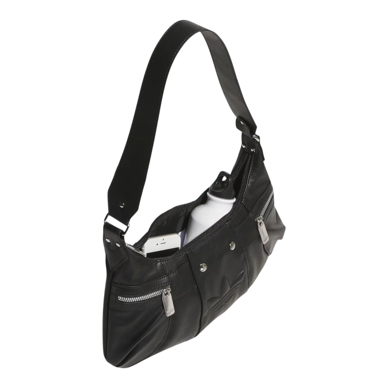 (WMNS) adidas HOBO PU Leather Bag 'Black' KF4485