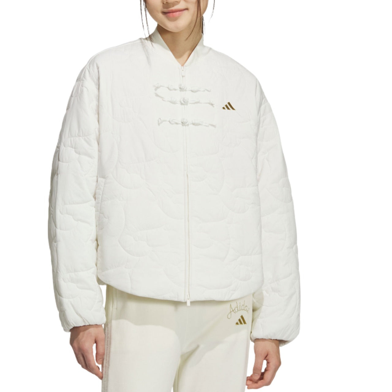 (WMNS) adidas Quilted Jacket Asia Sizing 'CNY Off White' KH2664