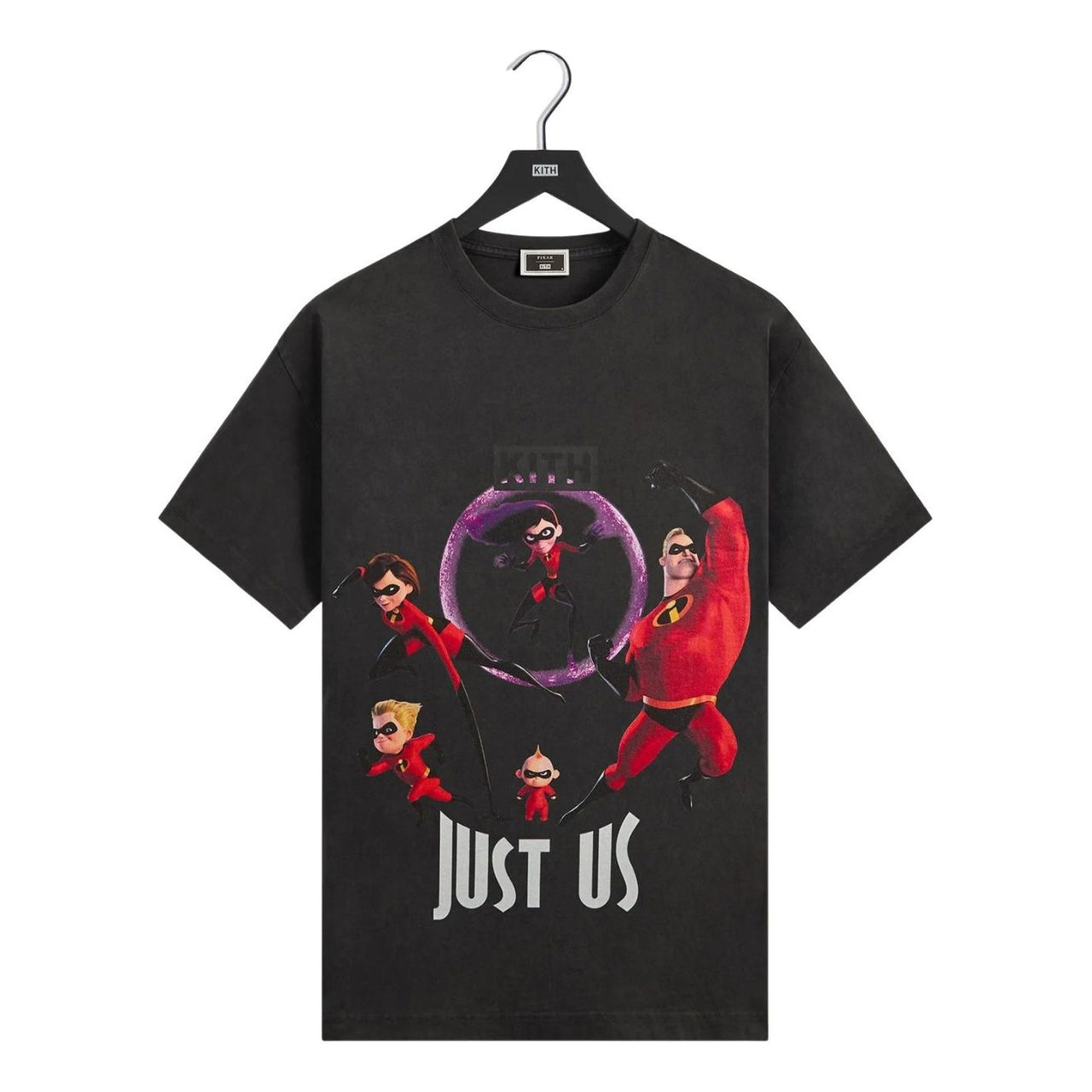KITH x Disney Pixar The Incredibles Just Us Vintage T-Shirt 'Black' KHM034385-001
