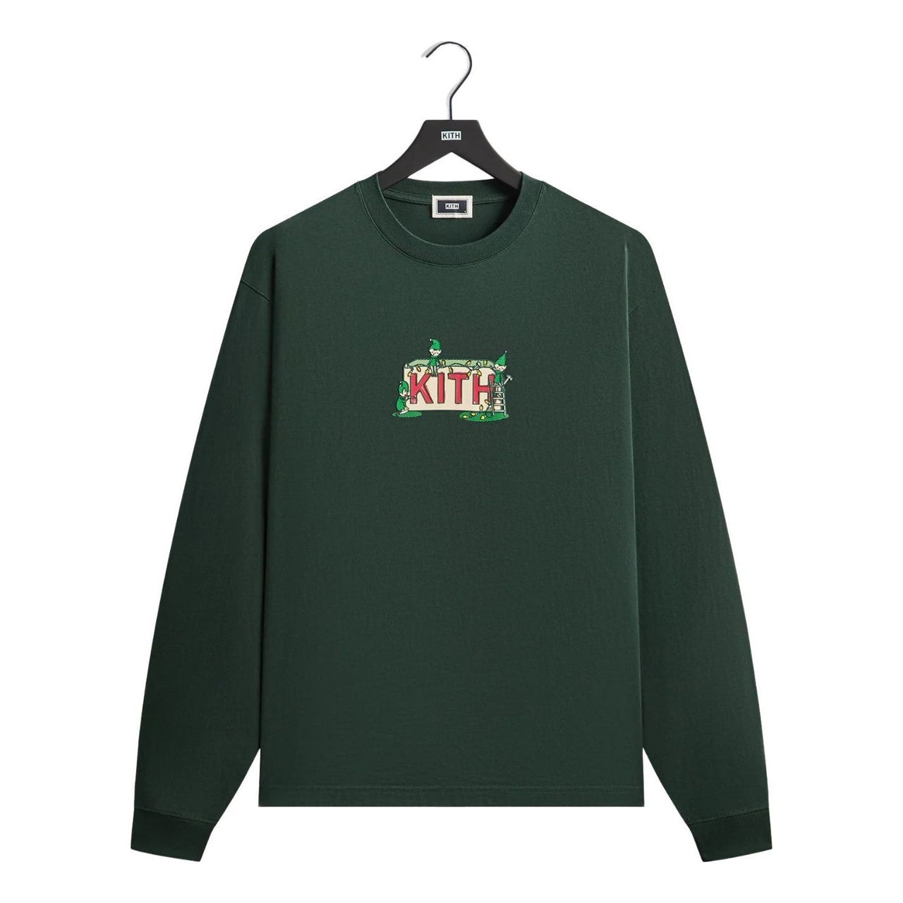 KITH Kithmas 2025 Elf Factory Long Sleeve T-Shirt 'Stadium' KHM034411-302