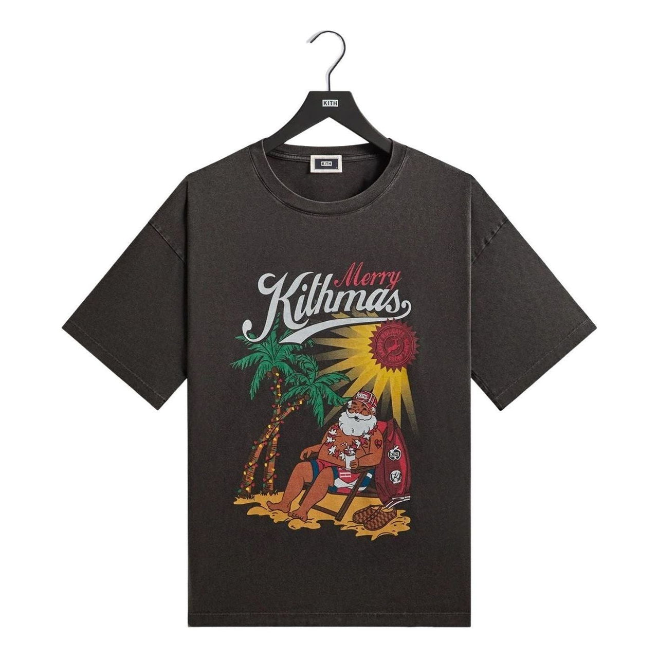 KITH Kithmas 2025 Vacation Jones Vintage T-Shirt 'Black' KHM034414-001