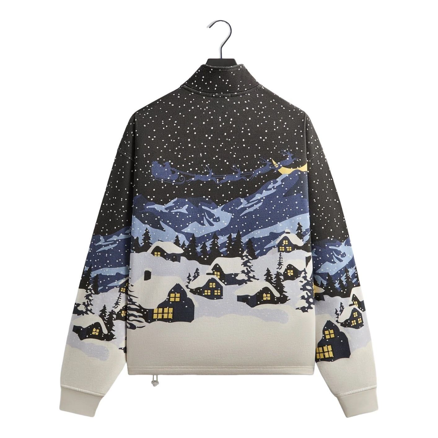 KITH Kithmas 2025 Village Quarter Zip 'Black' KHM034427-001