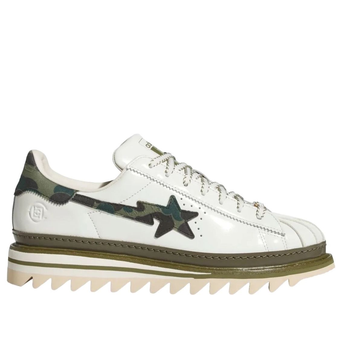 adidas x CLOT x BAPE Superstar 'Green Camo' KJ1473