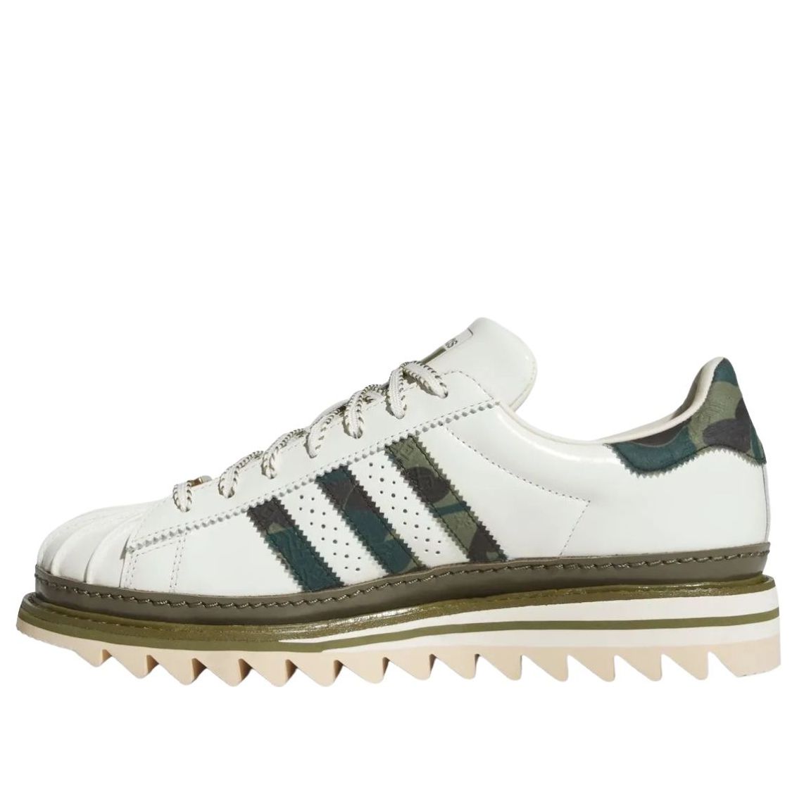 adidas x CLOT x BAPE Superstar 'Green Camo' KJ1473