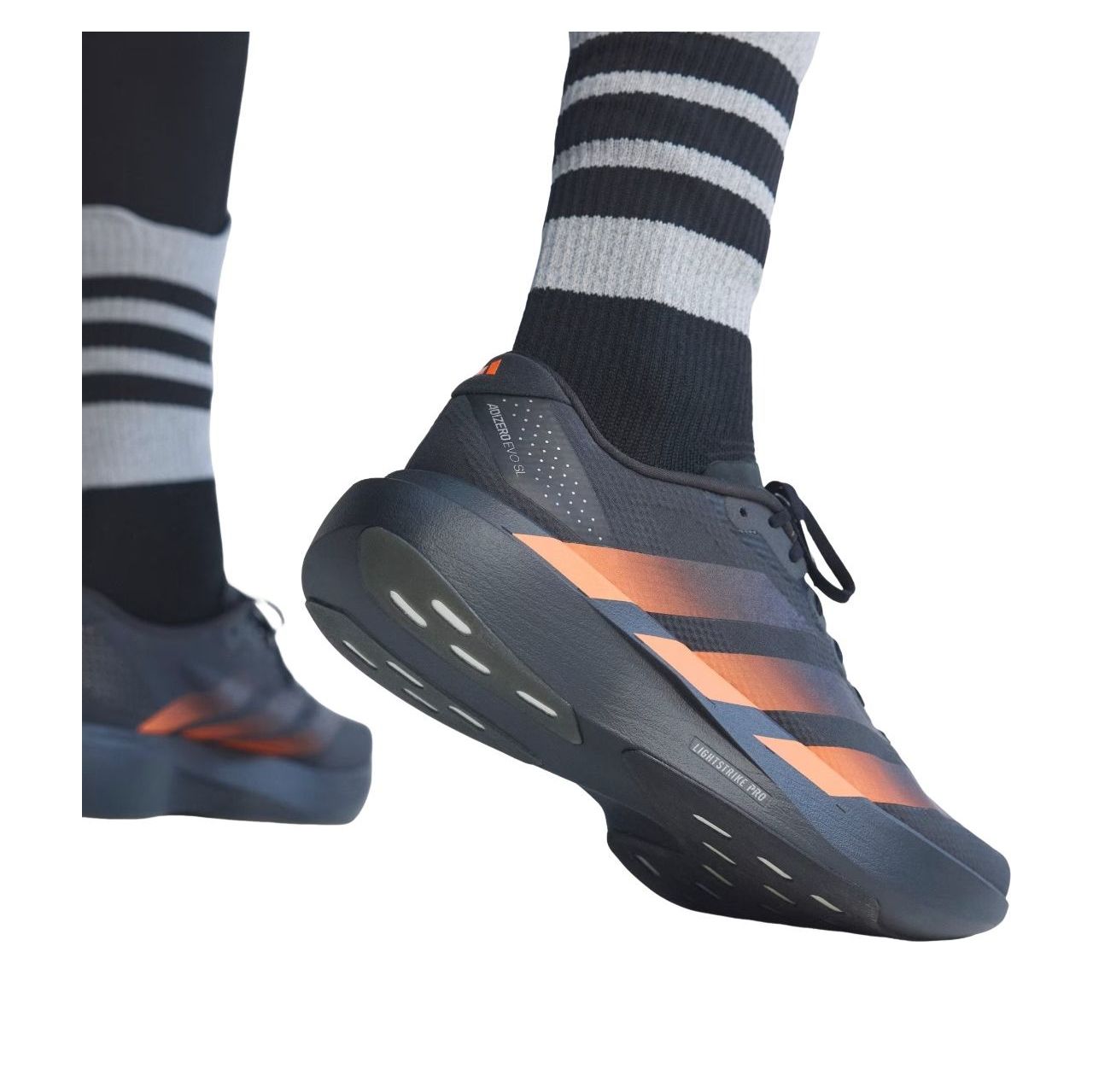 adidas Adizero Evo SL Woven 'Carbon Black Lucid Orange' KJ1995