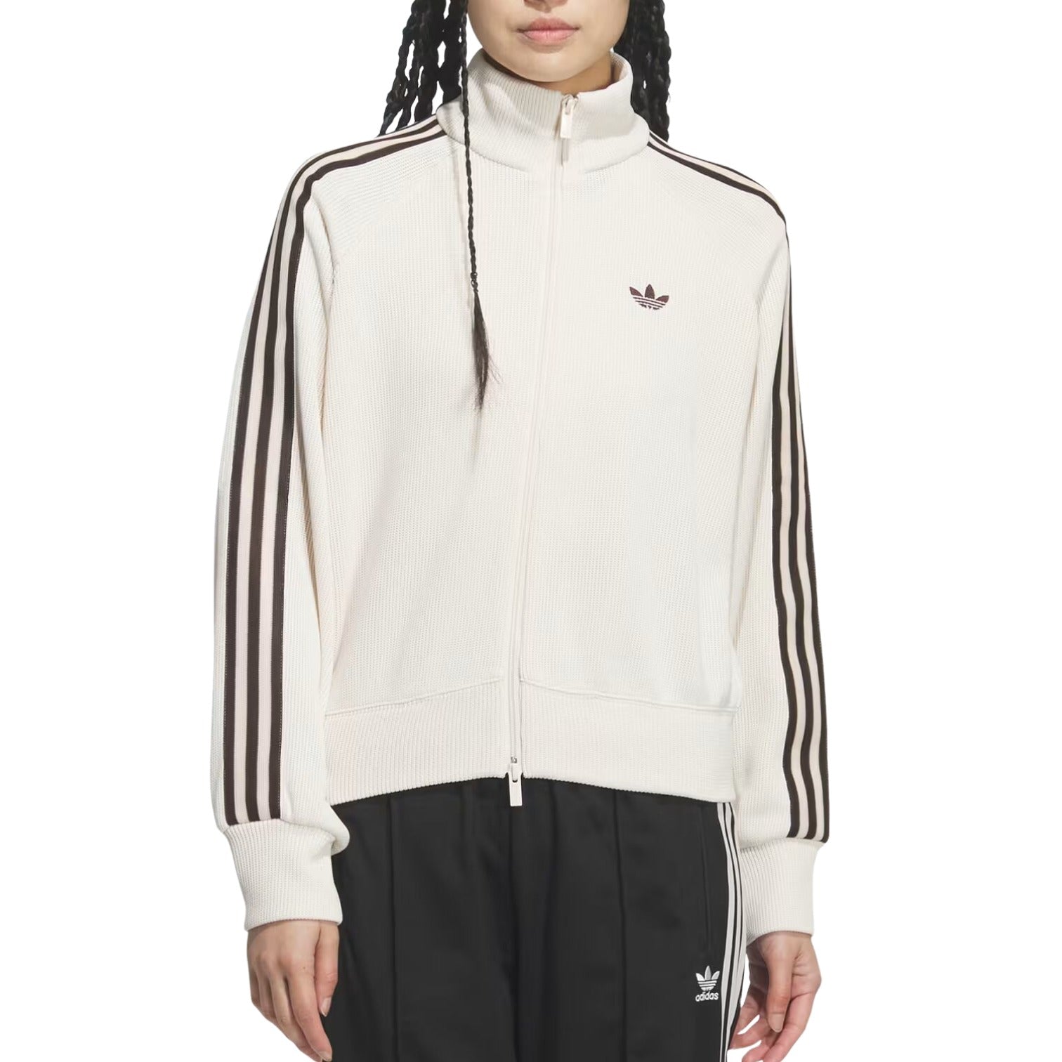 (WMNS) adidas Knit Balloon Track Top 'Wonder White' KQ5490