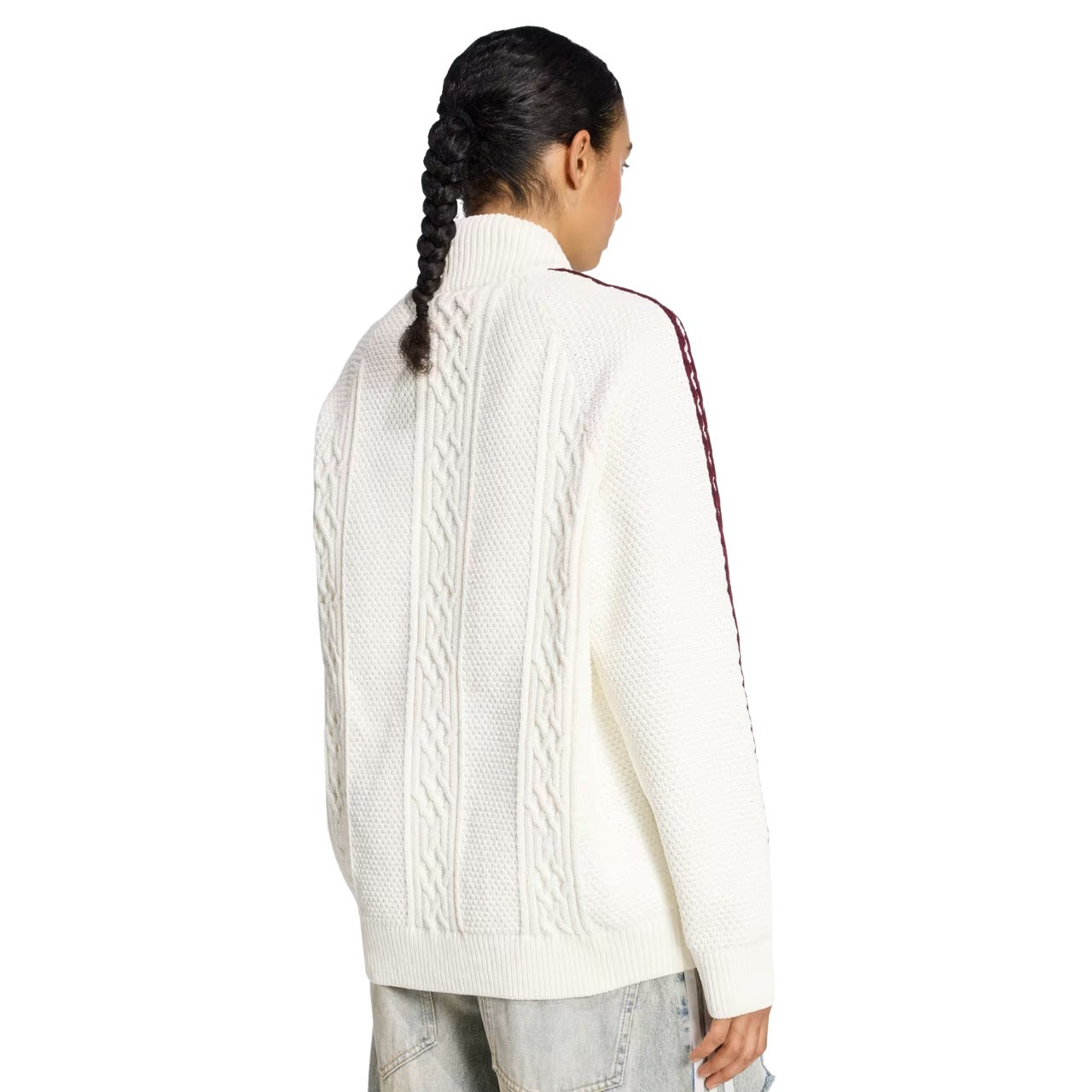 (WMNS) adidas Archive Cutline Knit Track Top 'Off White' KS7804