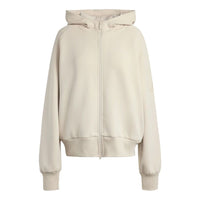 (WMNS) adidas Soft Lux Full Zip Hoodie 'Crystal Linen' KT0443
