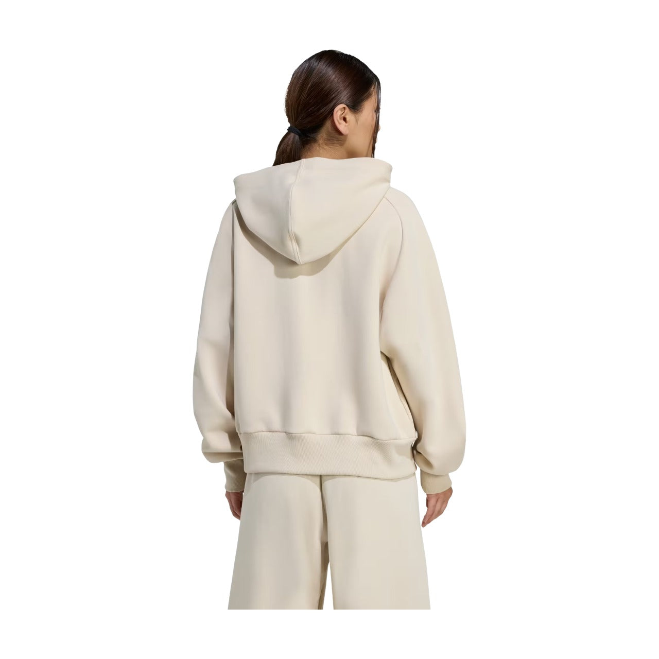 (WMNS) adidas Soft Lux Full Zip Hoodie 'Crystal Linen' KT0443