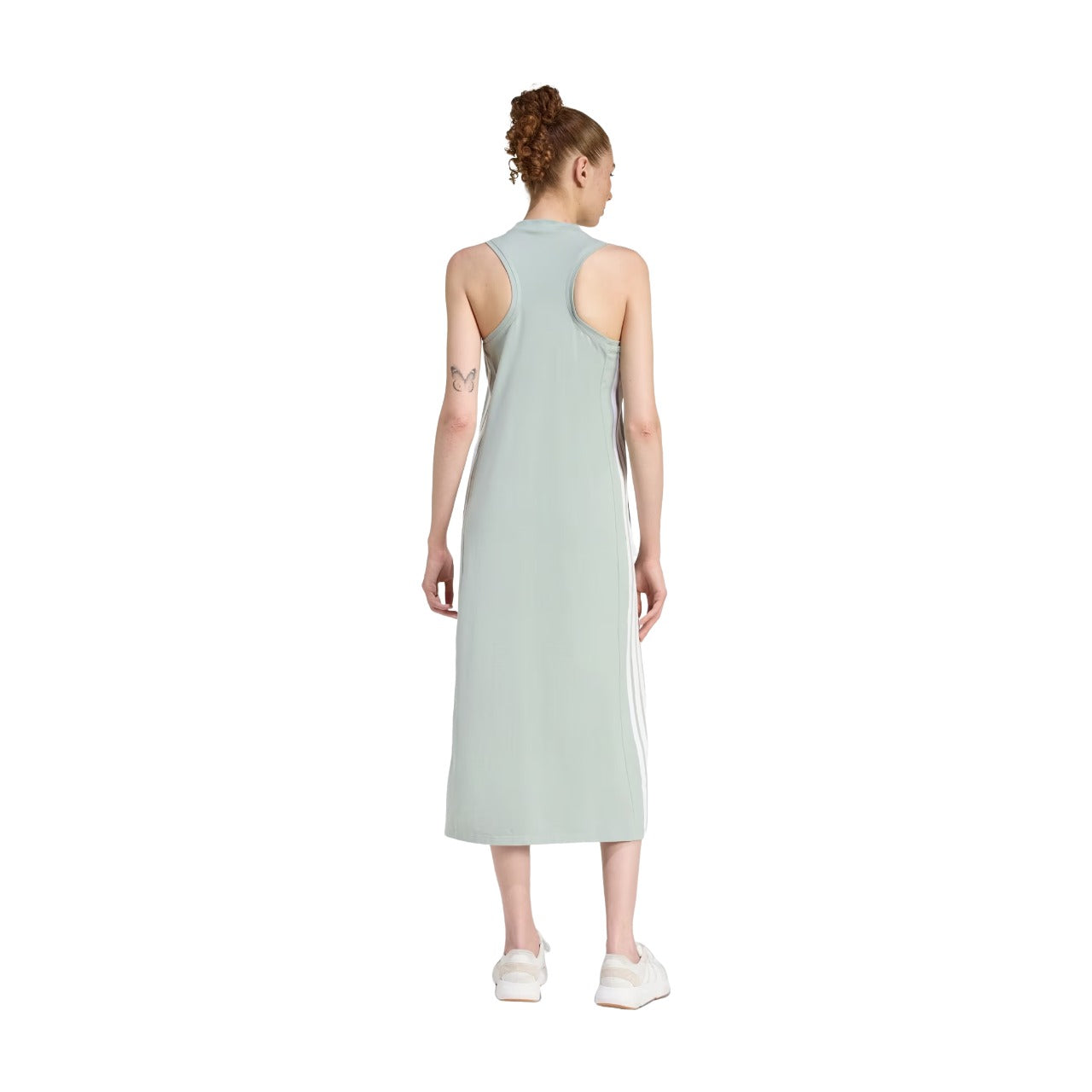 (WMNS) adidas Essentials 3-Stripes Long Racerback Dress 'Wonder Sage White' KT0535