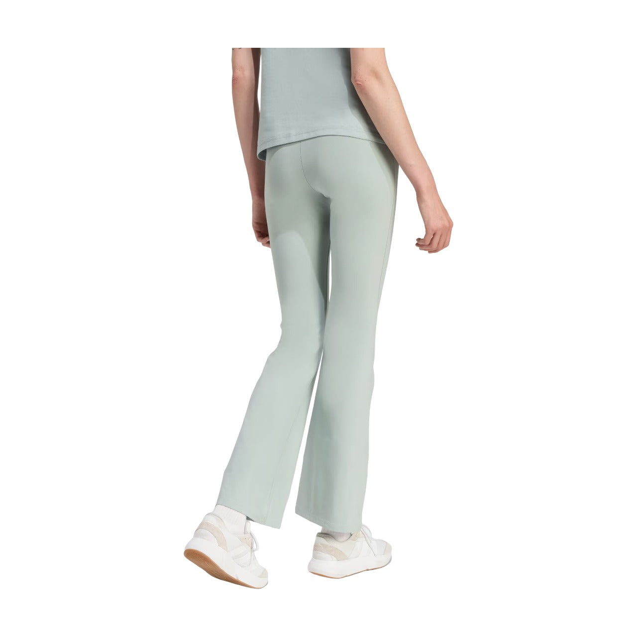 (WMNS) adidas Essentials Small Logo Flared Leggings 'Wonder Sage White' KT0547