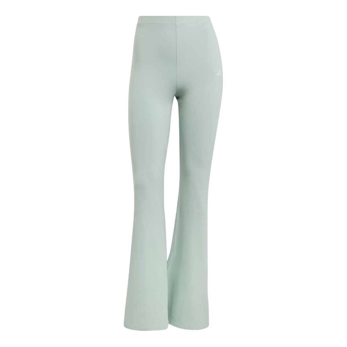 (WMNS) adidas Essentials Small Logo Flared Leggings 'Wonder Sage White' KT0547