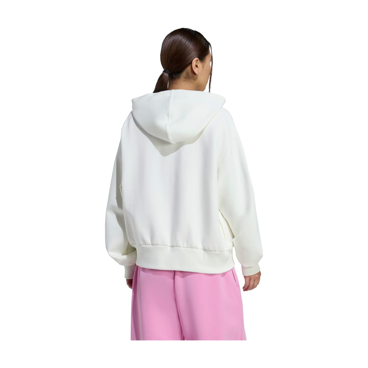 (WMNS) adidas Soft Lux Full Zip Hoodie 'Off White' KT3123