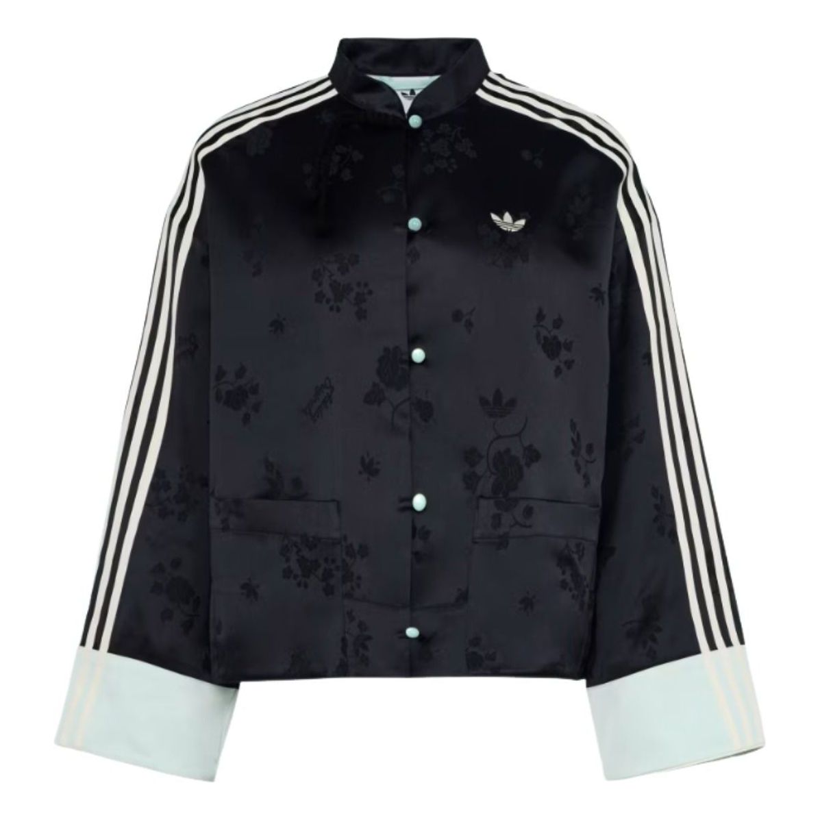 (WMNS) adidas New Chinese Jacket Asia Sizing 'Black Mint' KY5741