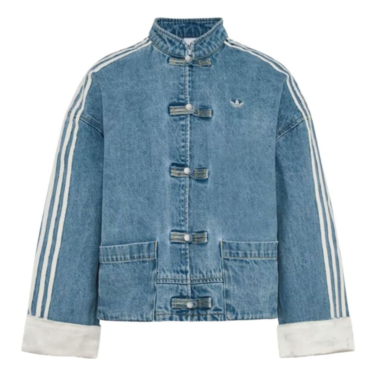 (WMNS) adidas New Chinese Denim Jacket Asia Sizing 'Light Denim' KY5743