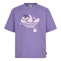 adidas Disney U T-Shirt Asia Sizing 'Cheshire Cat Magic Lilac' KY8306