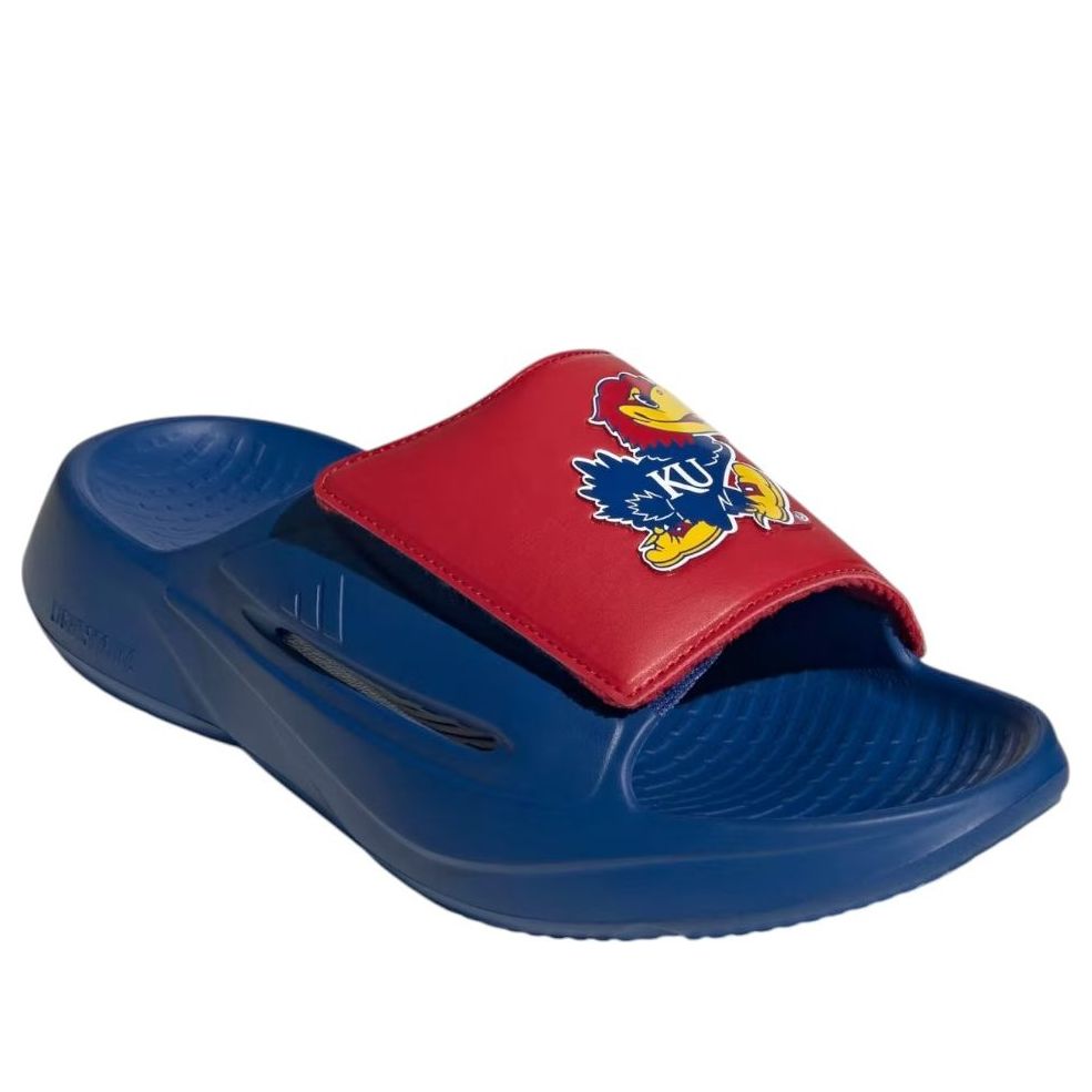 adidas x NCAA Lightblaze Slide Asia Sizing 'Kansas Jayhawks' IH7115