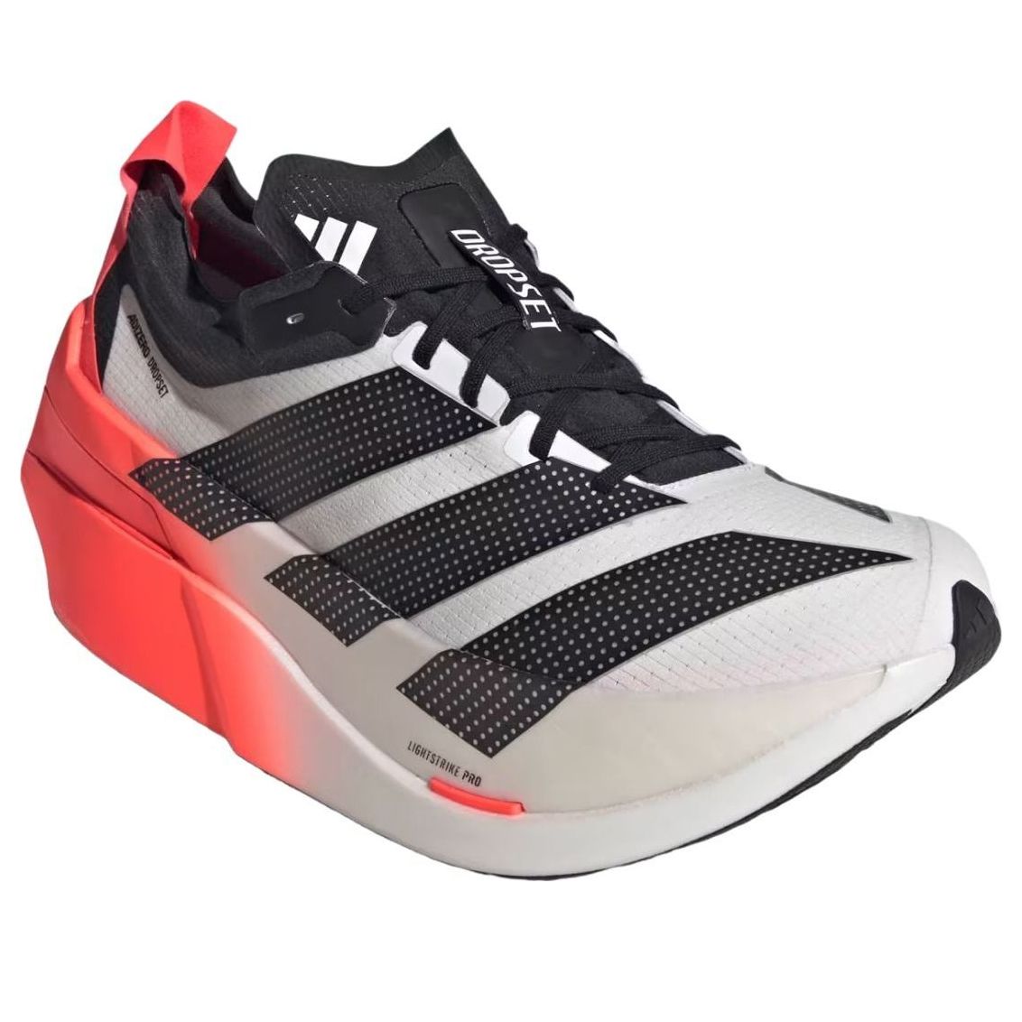 adidas Adizero Dropset Elite 'White Solar Red Black' LA6218