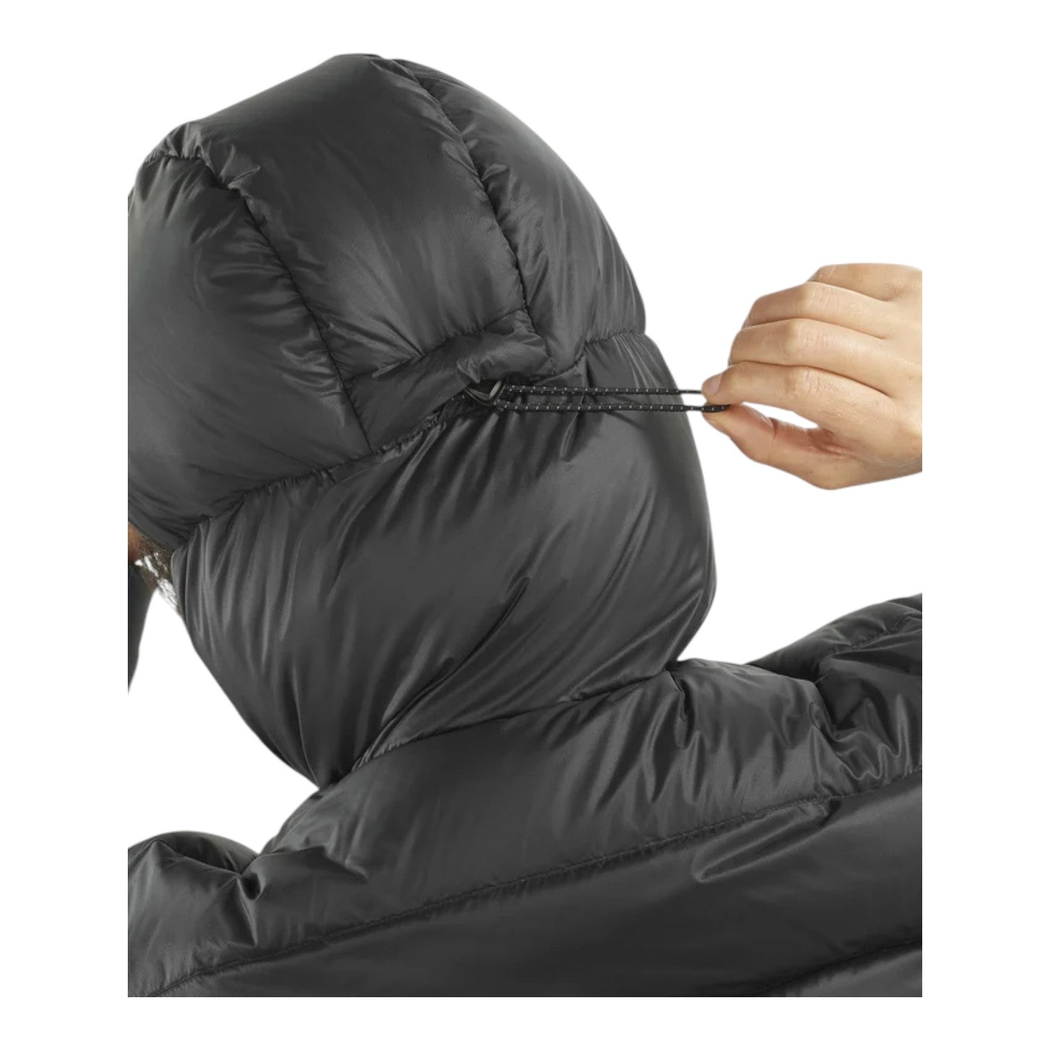 (WMNS) Salomon Outline Novelty Cropped Down Hooded Jacket 'Deep Black' C22775