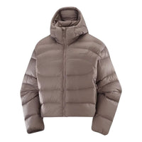 (WMNS) Salomon Outline Novelty Cropped Down Hooded Jacket 'Iron' C26487