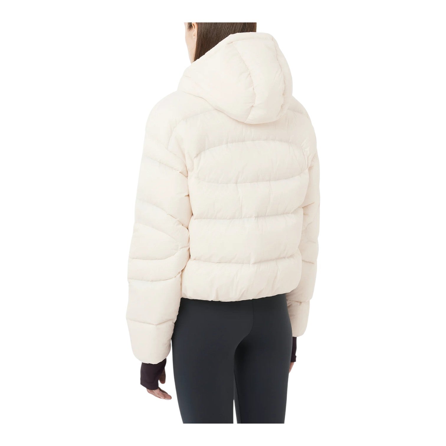 (WMNS) Salomon Outline Novelty Cropped Down Hooded Jacket 'Whisper White' C26488