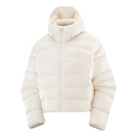 (WMNS) Salomon Outline Novelty Cropped Down Hooded Jacket 'Whisper White' C26488