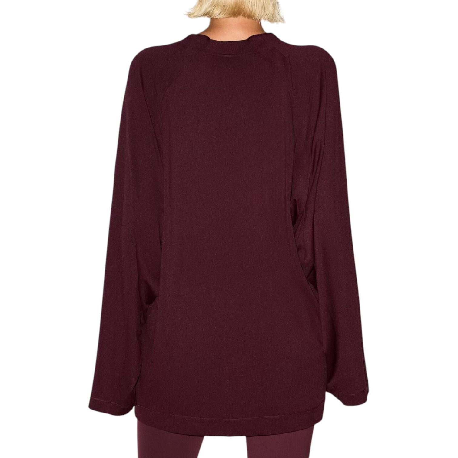 (WMNS) Nike x SKIMS Airy Oversized V-Neck Long-Sleeve T-Shirt 'Currant' LSLSL8630W-CUR