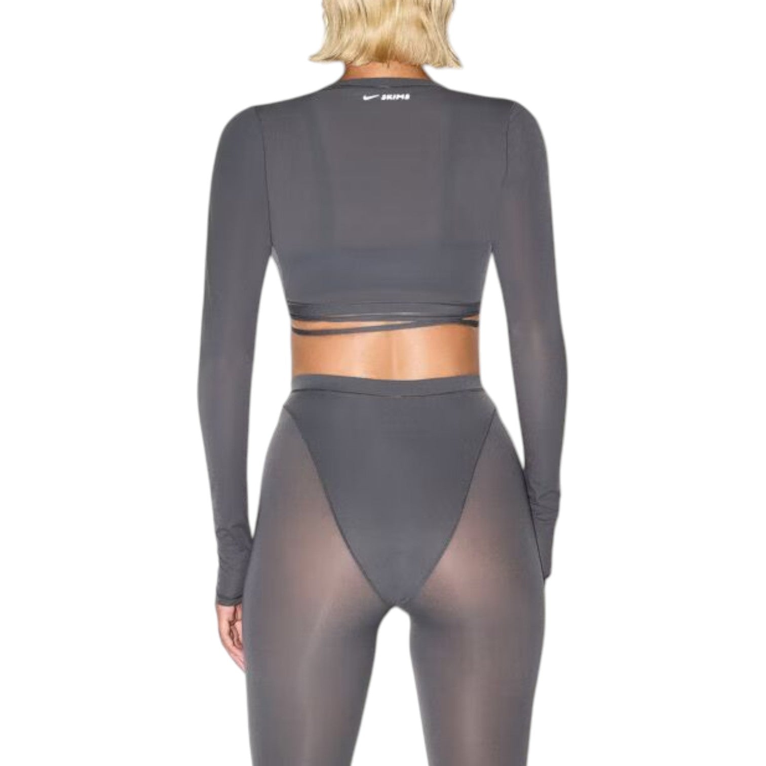 (WMNS) Nike x SKIMS Weightless Layers Long-Sleeve Wrap Top 'Lead' LSLSL9850W-LED