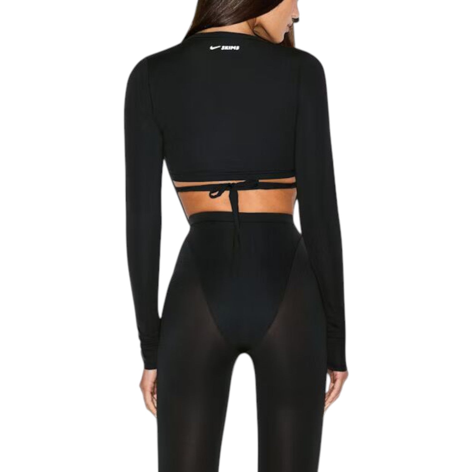 (WMNS) Nike x SKIMS Weightless Layers Long-Sleeve Wrap Top 'Obsidian' LSLSL9850W-OBD
