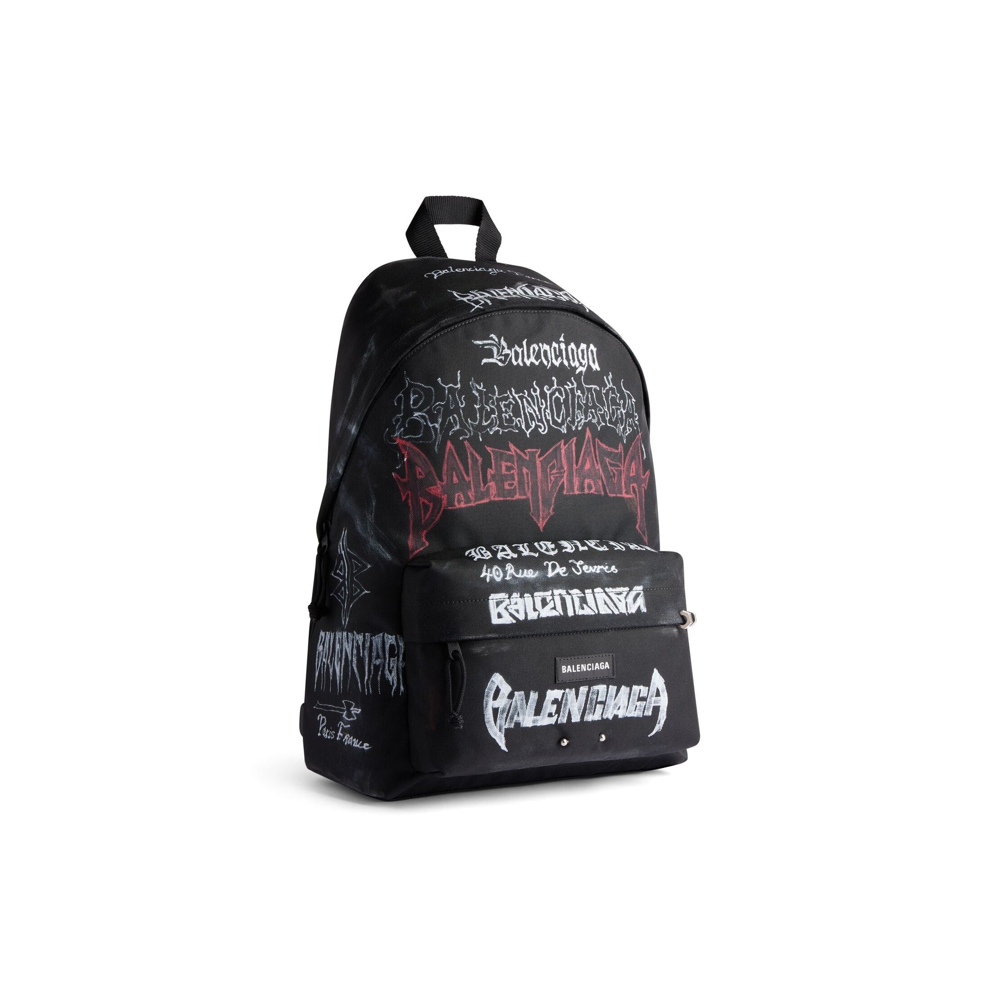 Balenciaga Explorer Backpack Diy Metal Allover 'Black' 5032212AAXY1000