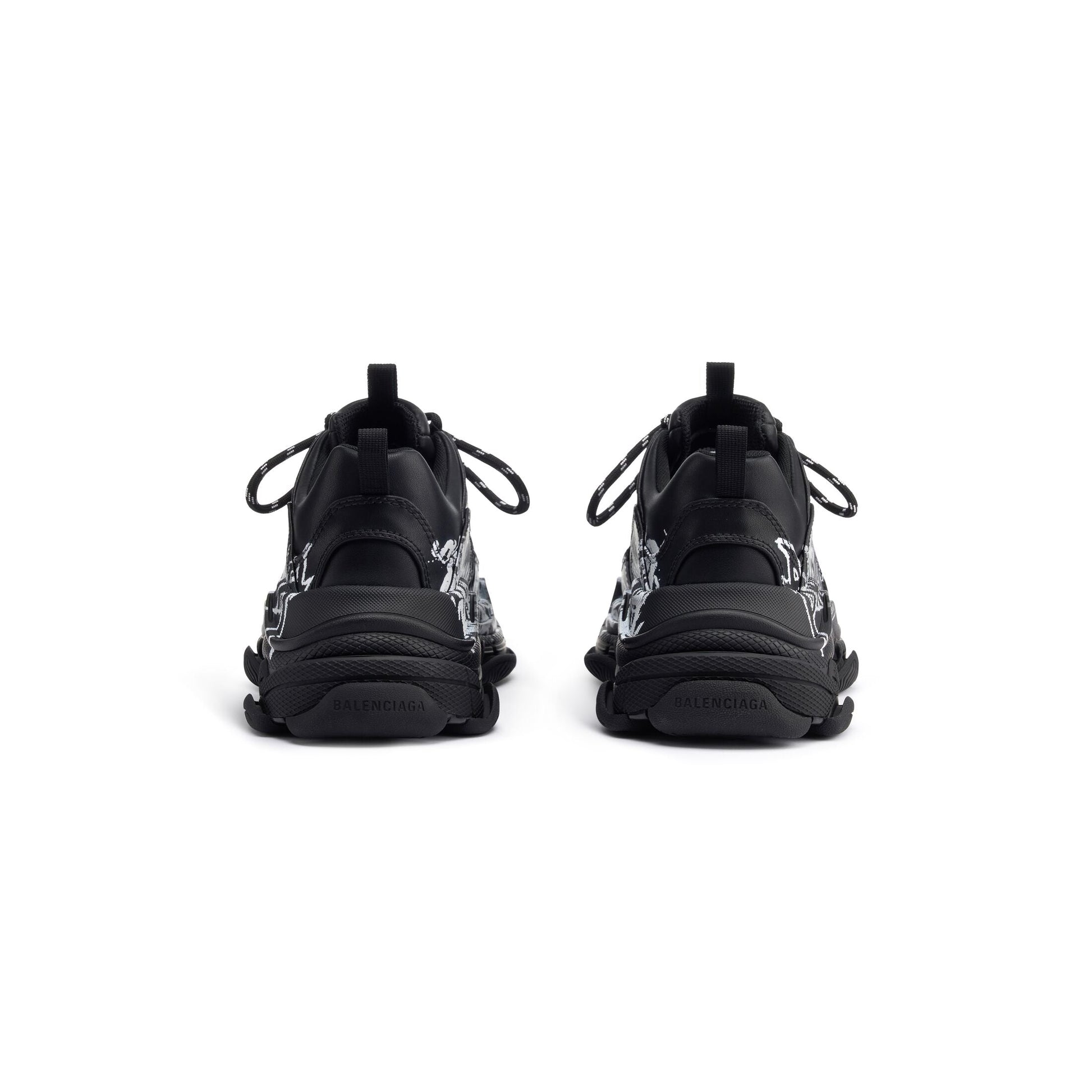 (WMNS) Balenciaga Triple S Diy Metal 'Black White' 524039W2FAY1090